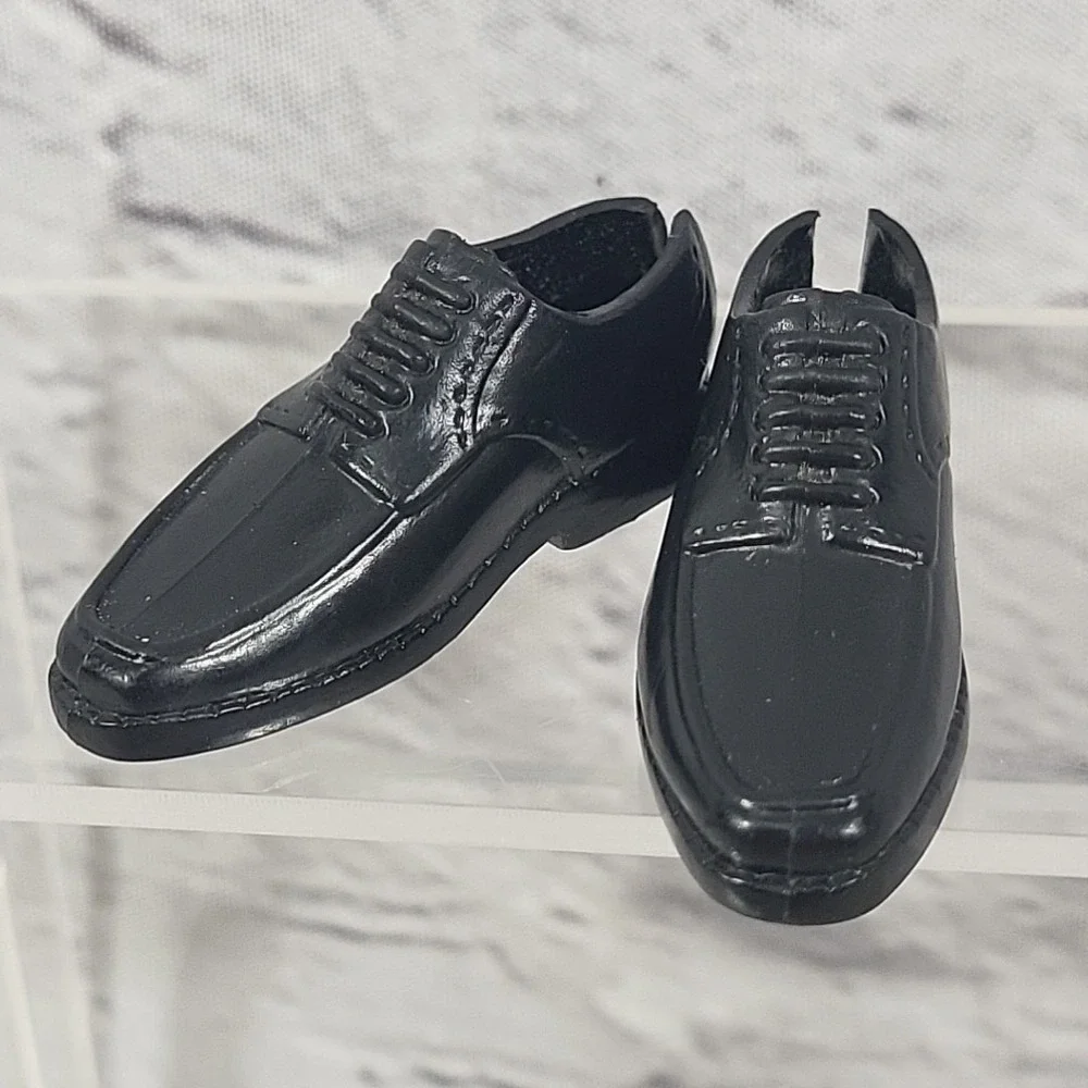 Ken Boy Doll Shoes Lot Of 3 Pairs‎ Sneakers High-Tops Black Oxford Dress Shoes
